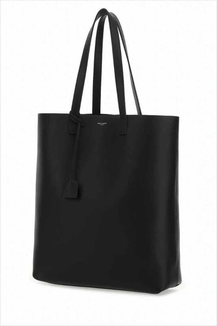 Saint Laurent Smooth Calf Leather Tote Bag With Structured Design