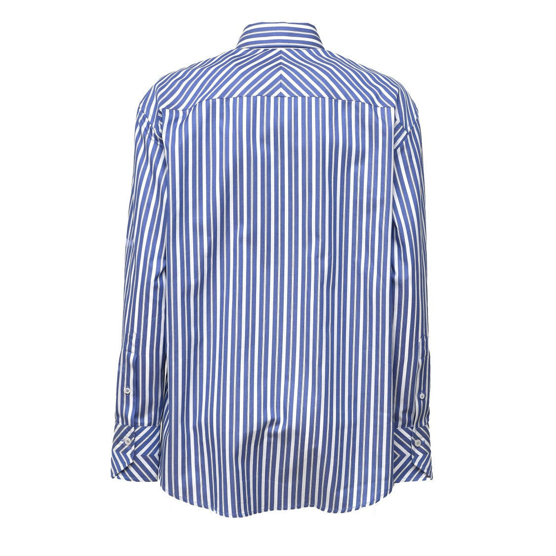 Victoria Beckham Pocket Detail Diagonal Stripe Oversized Casual Shirt