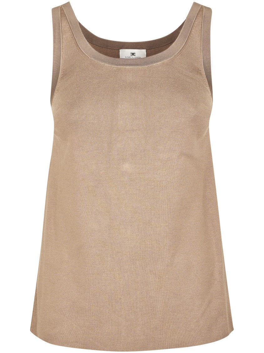 Elisabetta Franchi Sleevless Top With Square Neckline