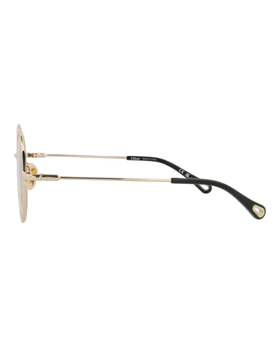 Chloé Round-Frame Metal Sunglasses