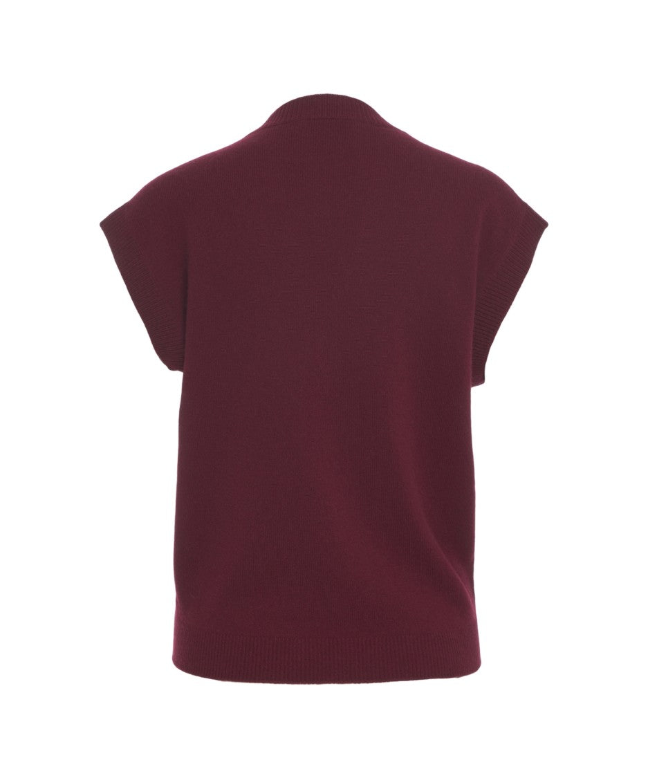 Mvm Cashmere Vest With Classic V-Neck