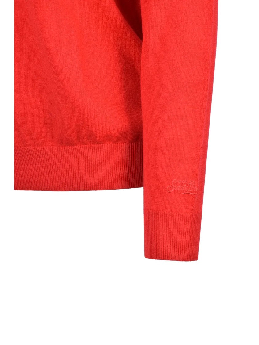 Mc2 Saint Barth Crewneck Sweater In Fine Merino Wool And Cashmere Blend