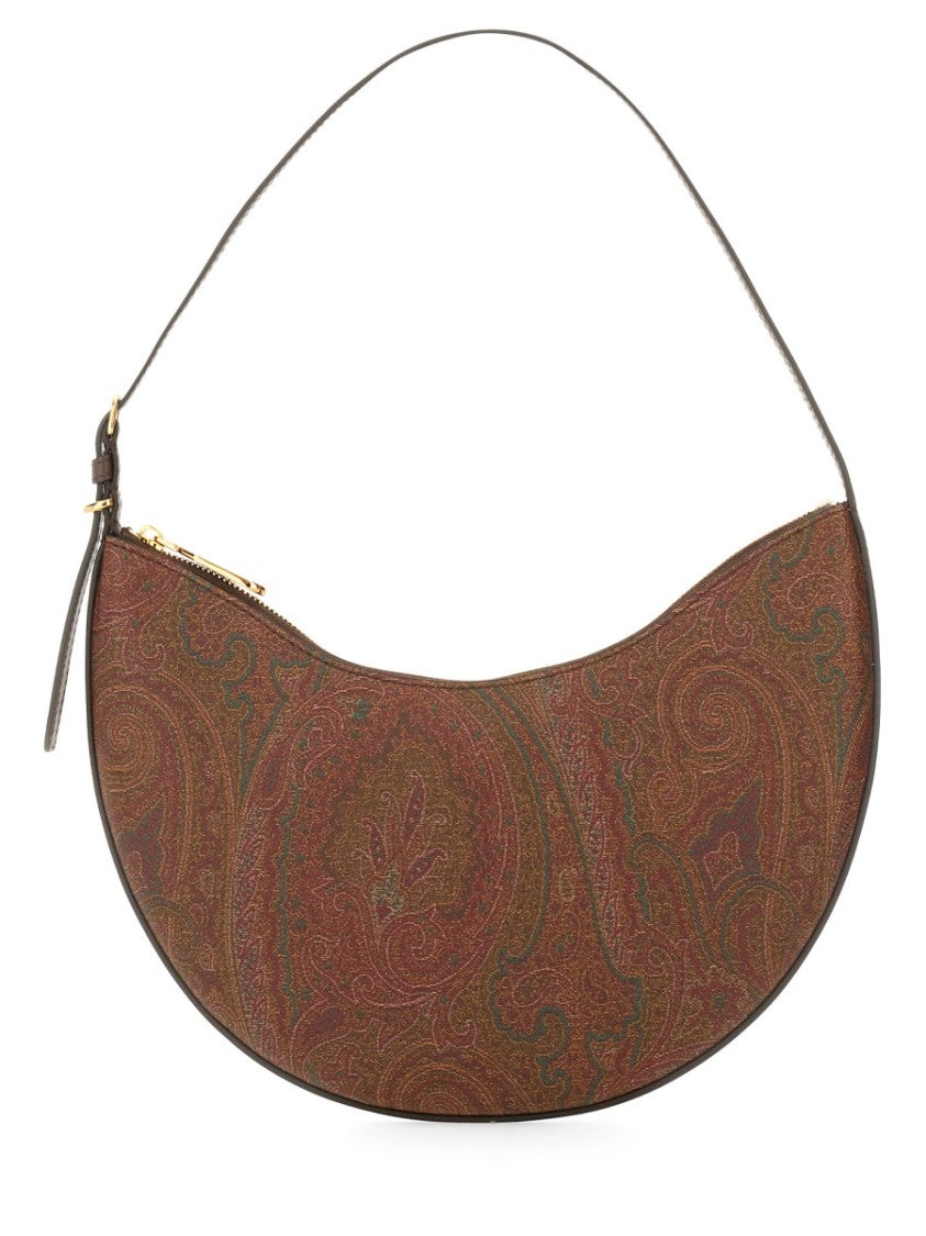 Etro Crescent-Shaped Essential Hobo Bag With Paisley Pattern
