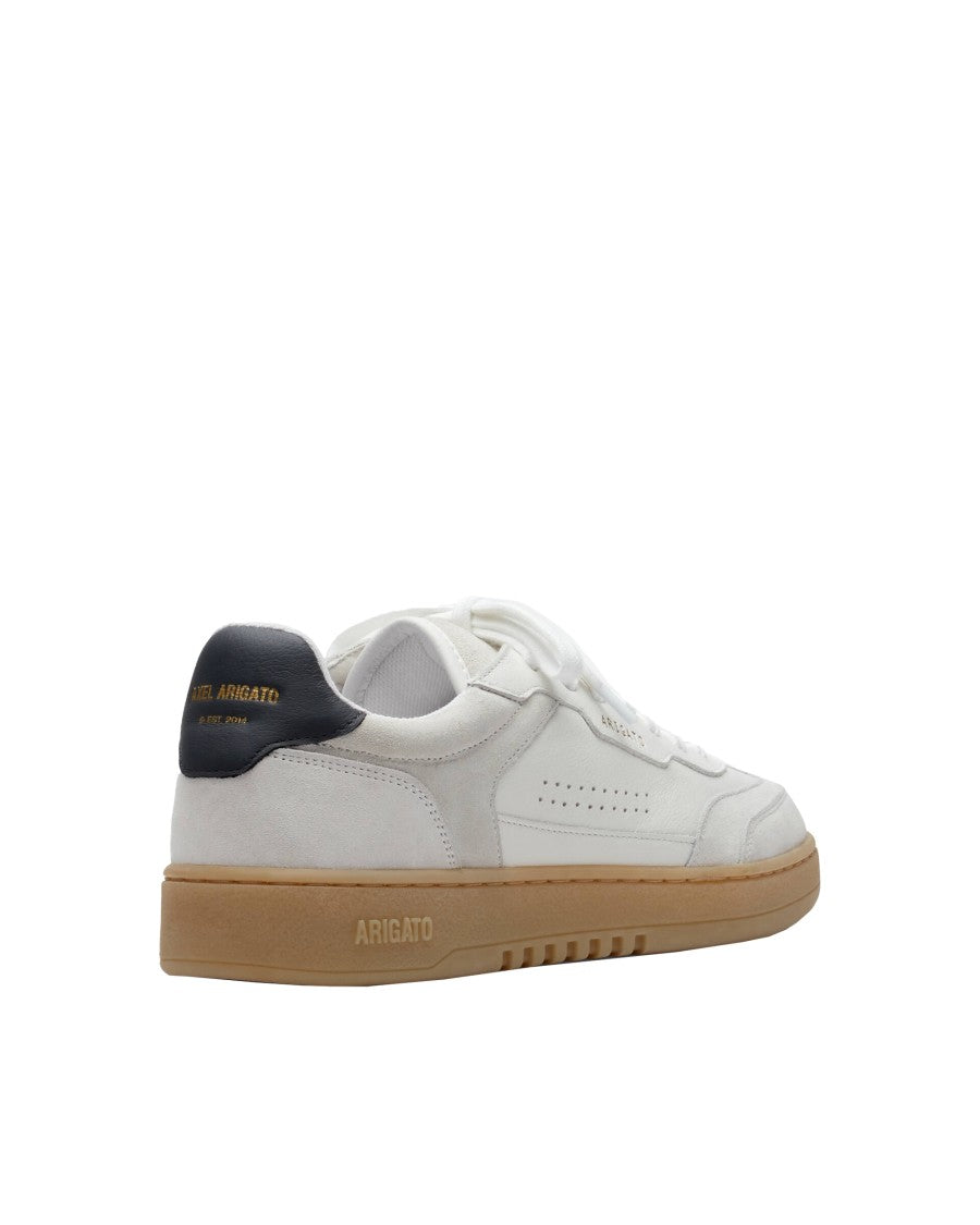 Axel Arigato White Dice T-Toe Leather-Suede Sneakers