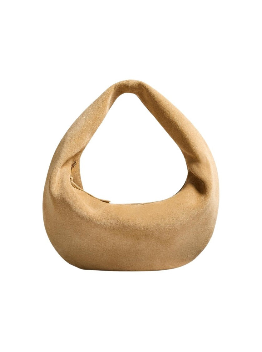 Khaite Medium Olivia Hobo Bag Wheat Suede