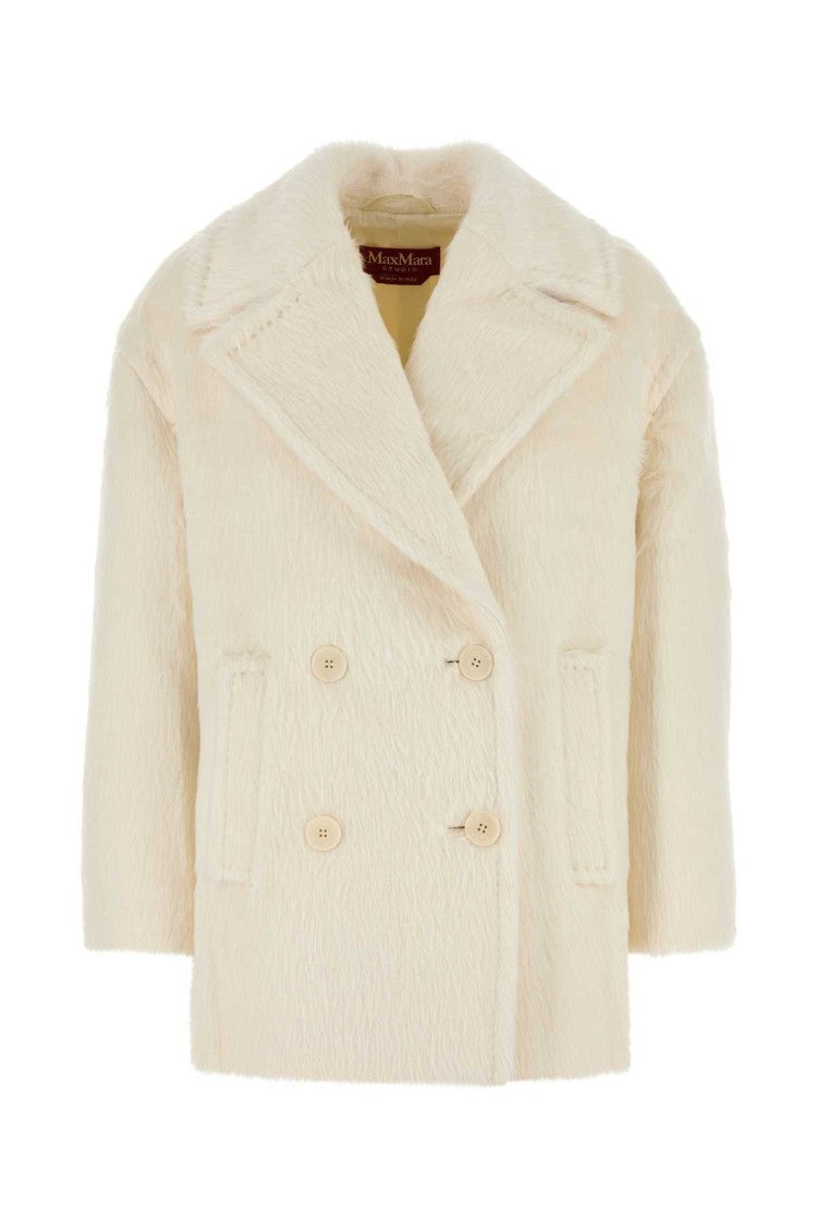 Mm Studio White Eco Fur Slam Coat