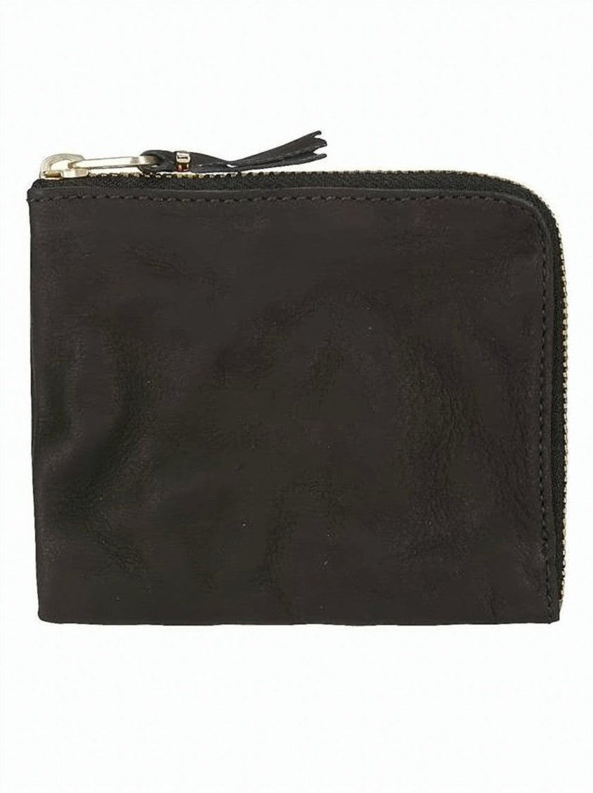 Comme Des Garçons Black Cow Leather Compact Card Wallet