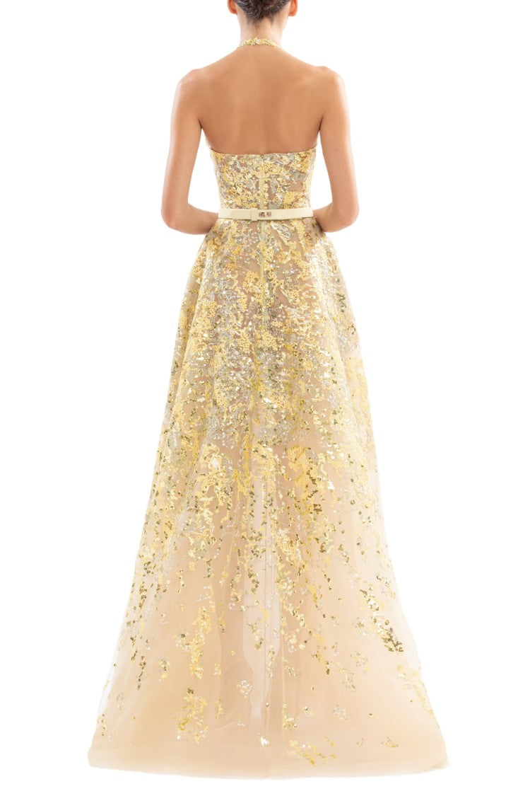 Saiid Kobeisy Embroidered Long Dress