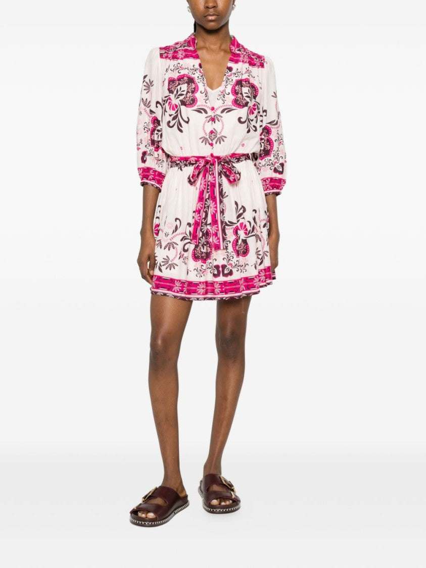 Twinset U&B Pink Floral Print Day Dress