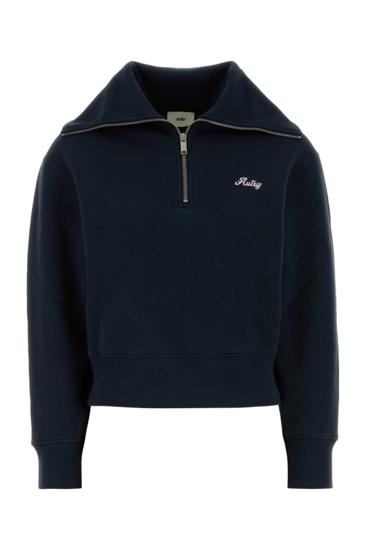 Autry Dark Blue Cotton Sweatshirt
