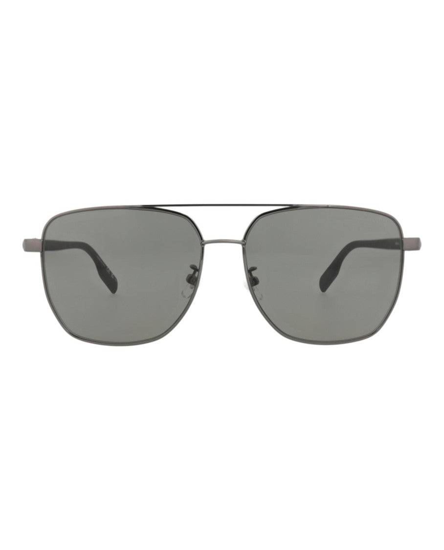 Montblanc Aviator-Frame Metal Sunglasses With Adjustable Nose Pads