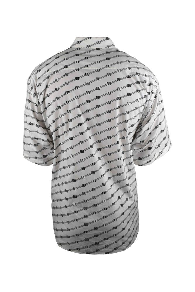 Balenciaga Monogram Pattern White Cotton Shirt