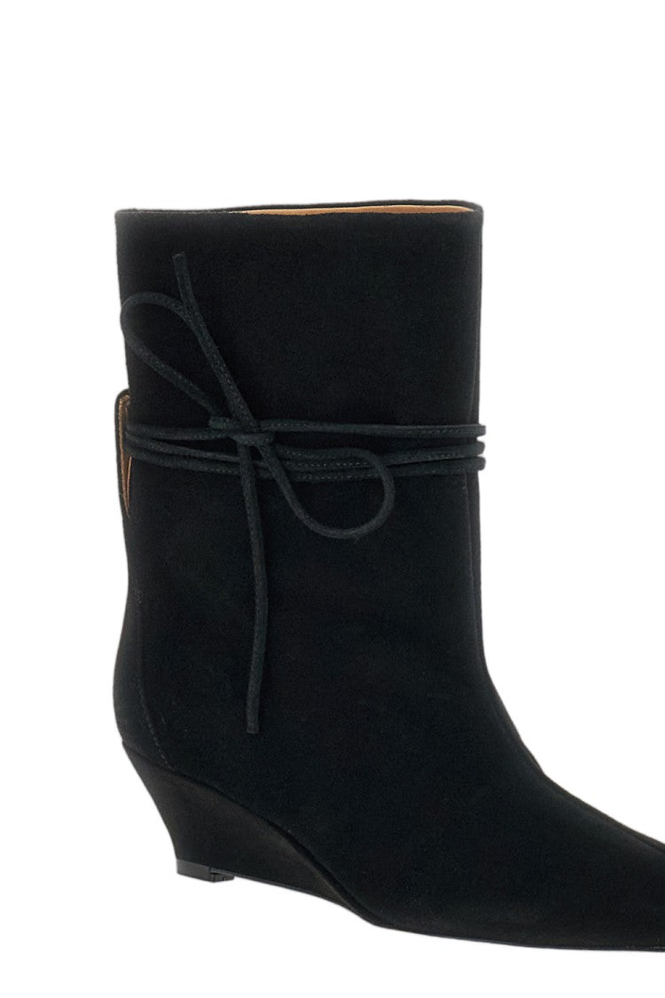 Odissi Black Suede Gemma Ankle Boots