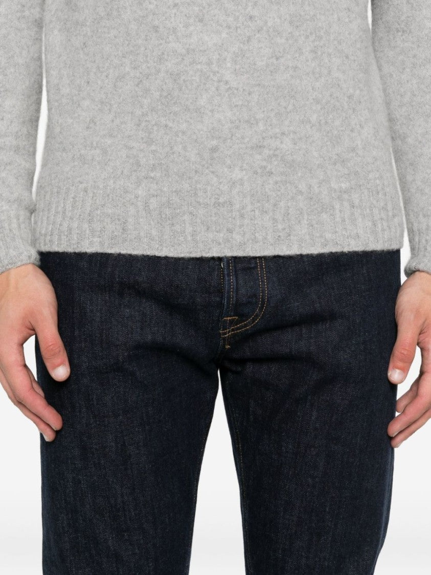 Dondup Straight-Leg Dark Indigo Jeans With Contrast Stitching