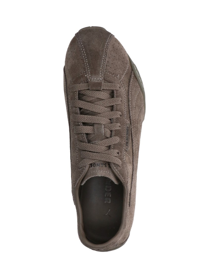Puma Brown Perforated Leather K-Street Sneakers