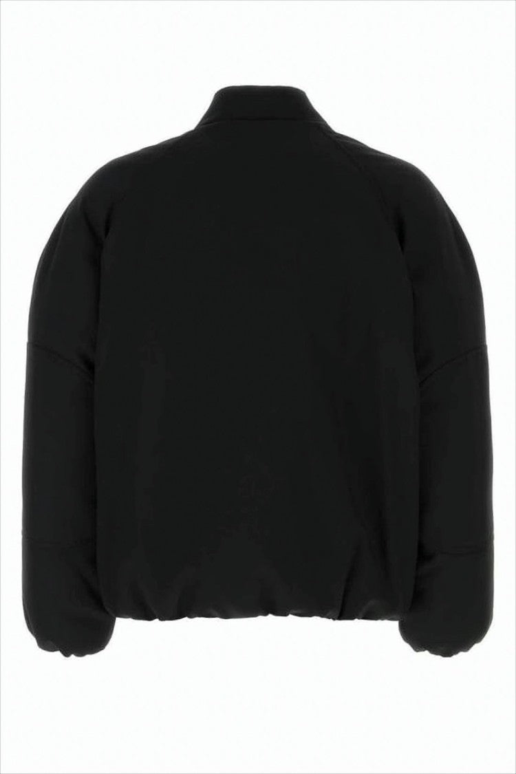 Jil Sander Oversized Cropped Bomber Jacket With Ribbed Collar