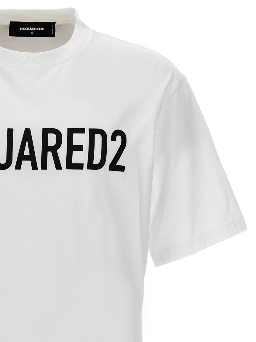 Dsquared2 Contrasting Print Crew Neck T-Shirt
