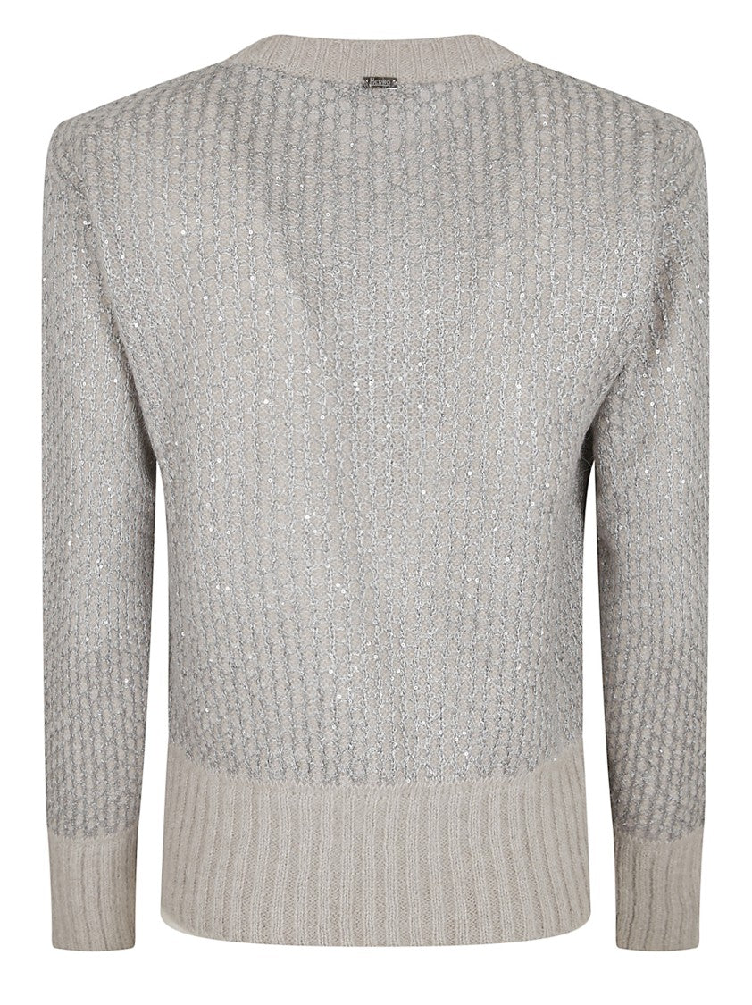 Herno Double Sequin Effect Knitwear Sweater