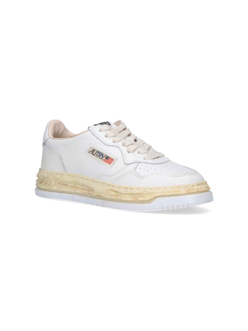 Autry White Calfskin "General Scale" Sneakers