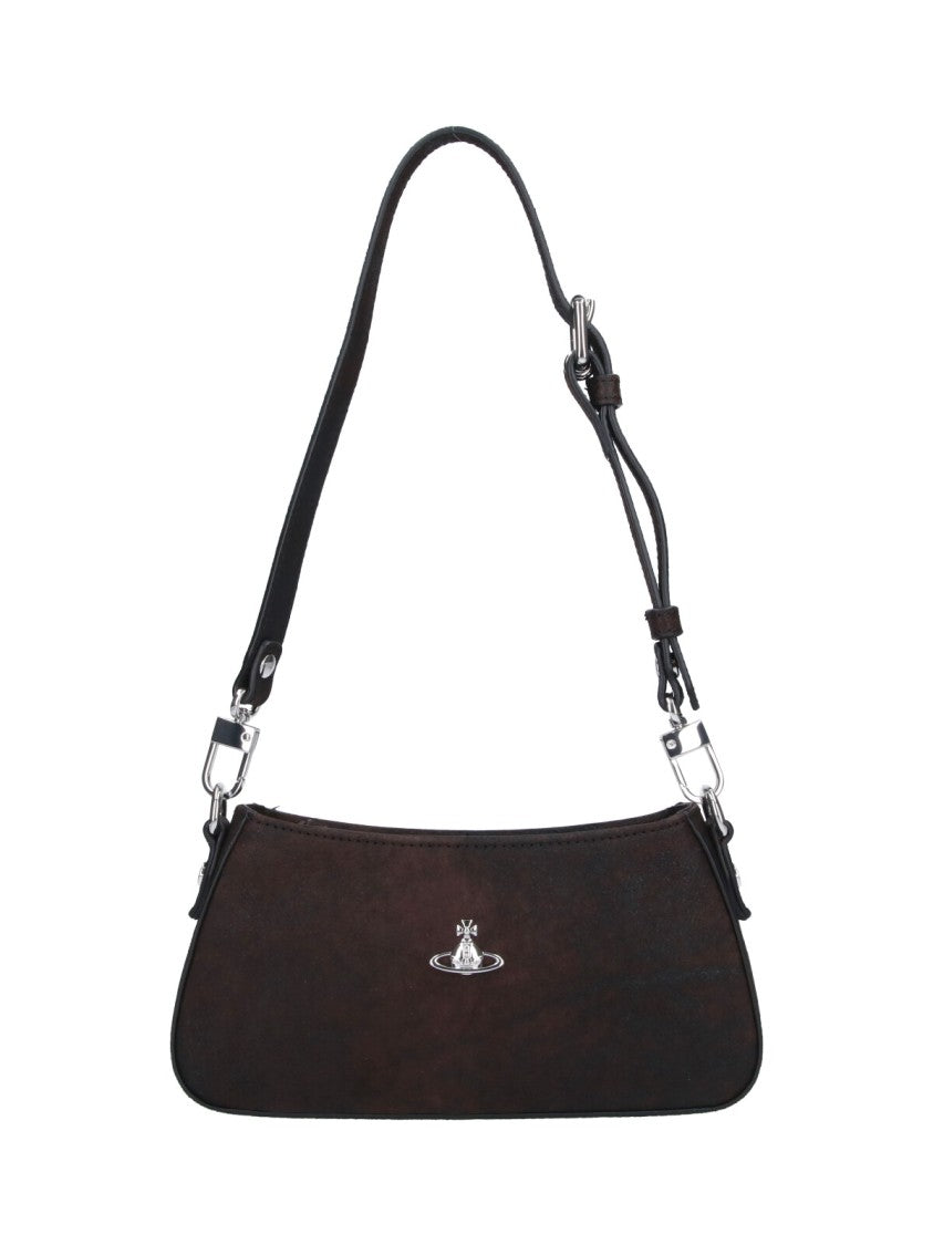 Vivienne Westwood Brown Tasha Worn-Effect Leather Bag
