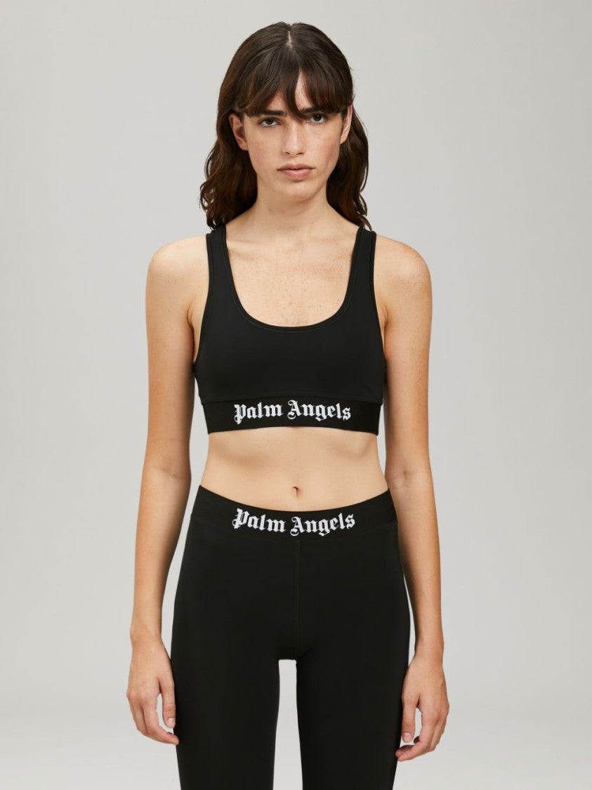 Palm Angels Black Cropped Top