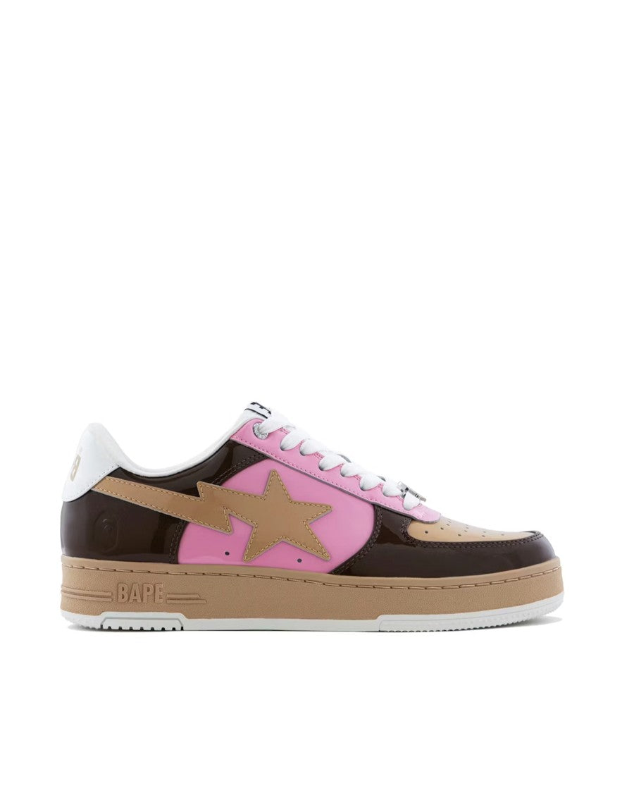 A Bathing Ape Low-Top Sneakers With Contrast Details And Iconic Motifs