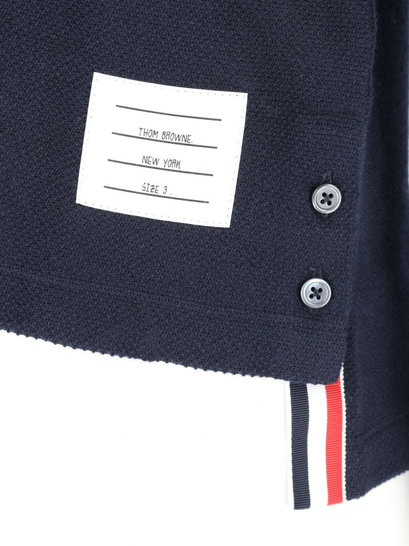 Thom Browne Long-Sleeve Polo Collar Sweater