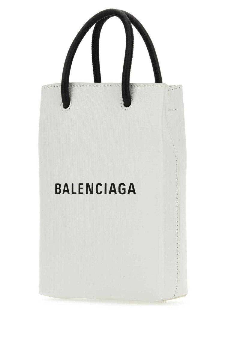 Balenciaga White Leather Phone Case