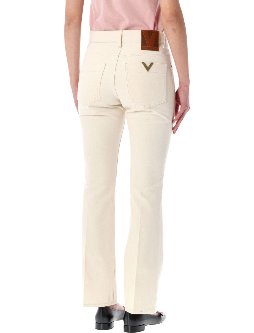 Valentino Garavani Vlogo Structured Compact Denim Jeans