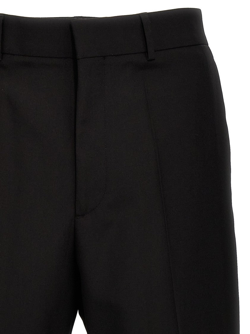 Valentino Garavani Black Wool Pants With Carrot Fit