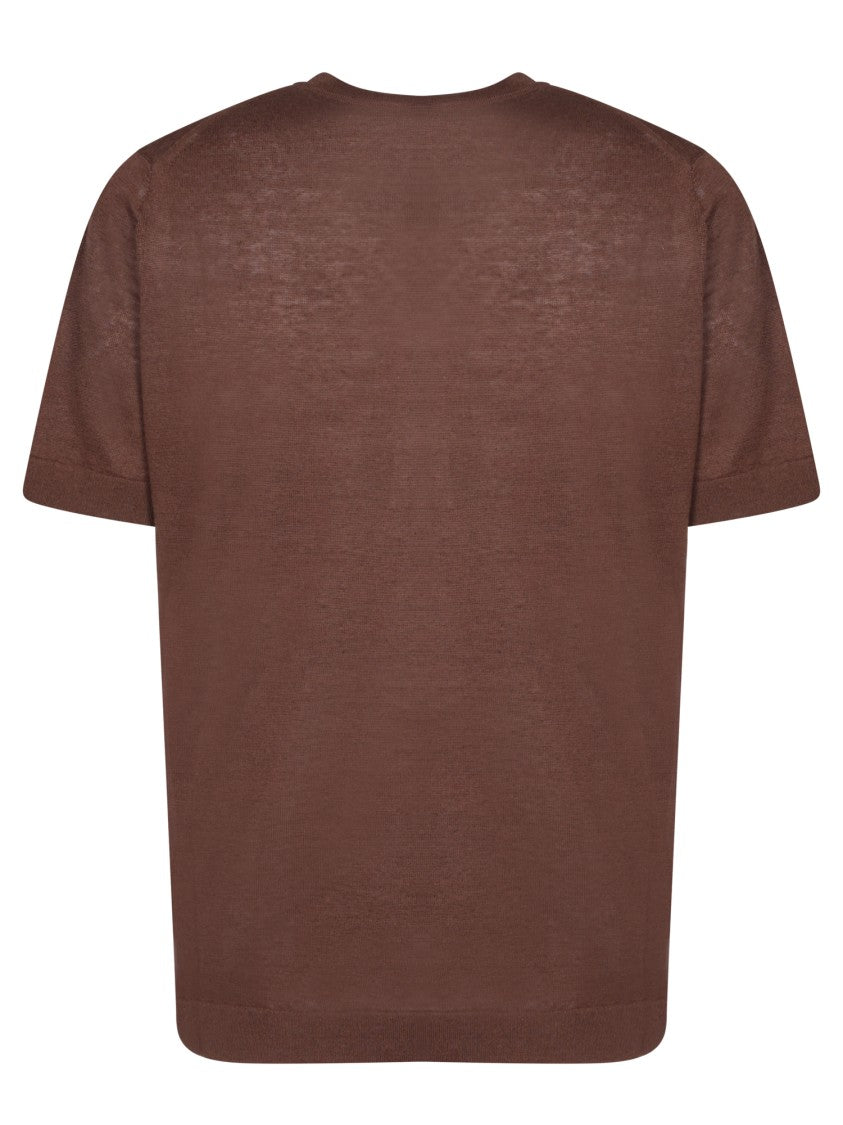 Dell'oglio Brown Linen Blend Knitwear