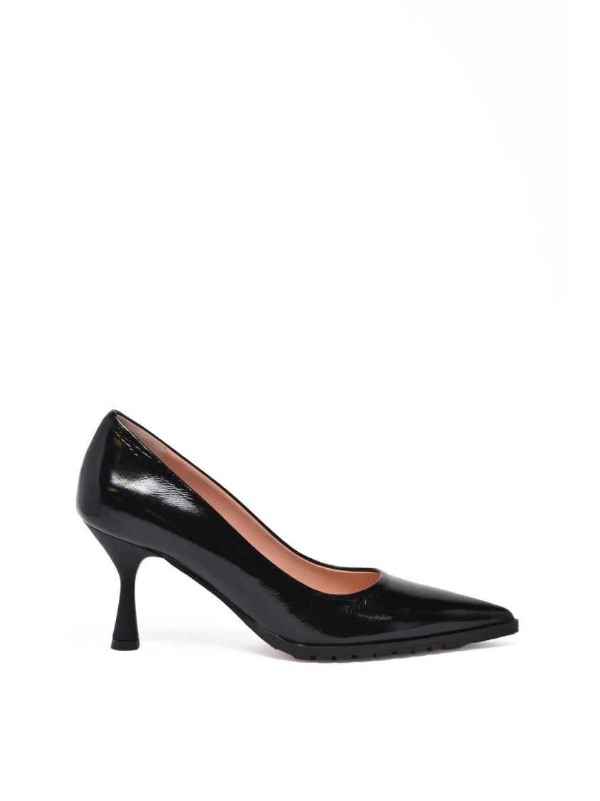 Fratelli Russo Black Leather Pointed Pumps