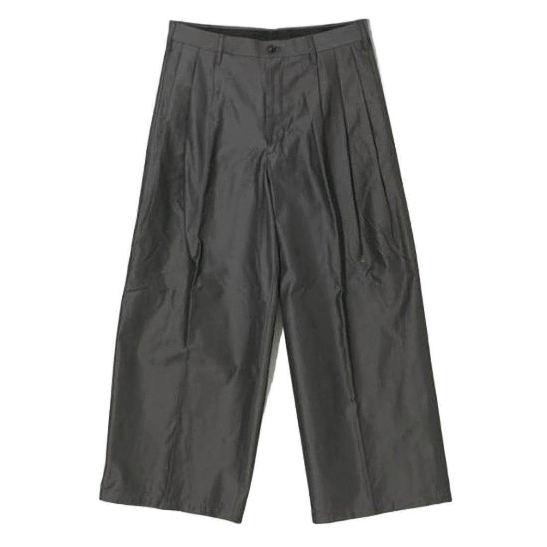Aïe Straight-Cut High-Waisted Pants With Pleated Front