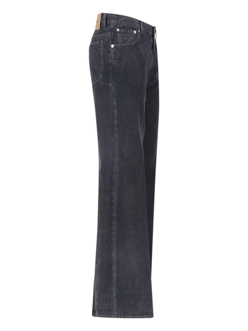 Haikure Black Clara Velvet Pier Wide-Leg Pants