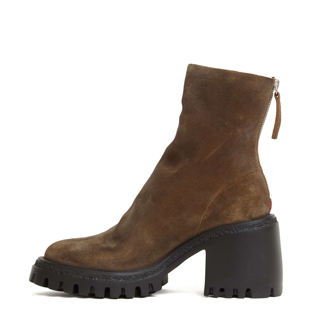 Halmanera Brown Suede Ankle Boots With Rubber Sole