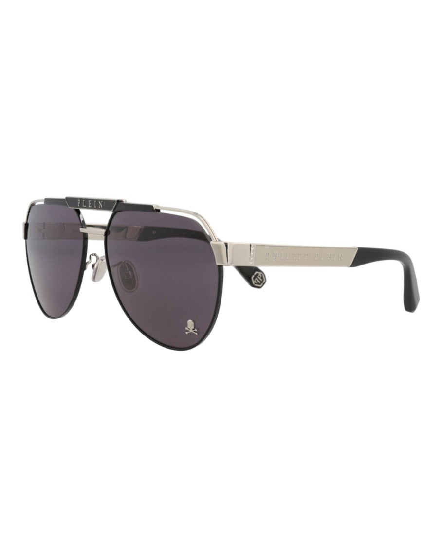 Philipp Plein Aviator-Frame Acetate Sunglasses With Engraved Detailing