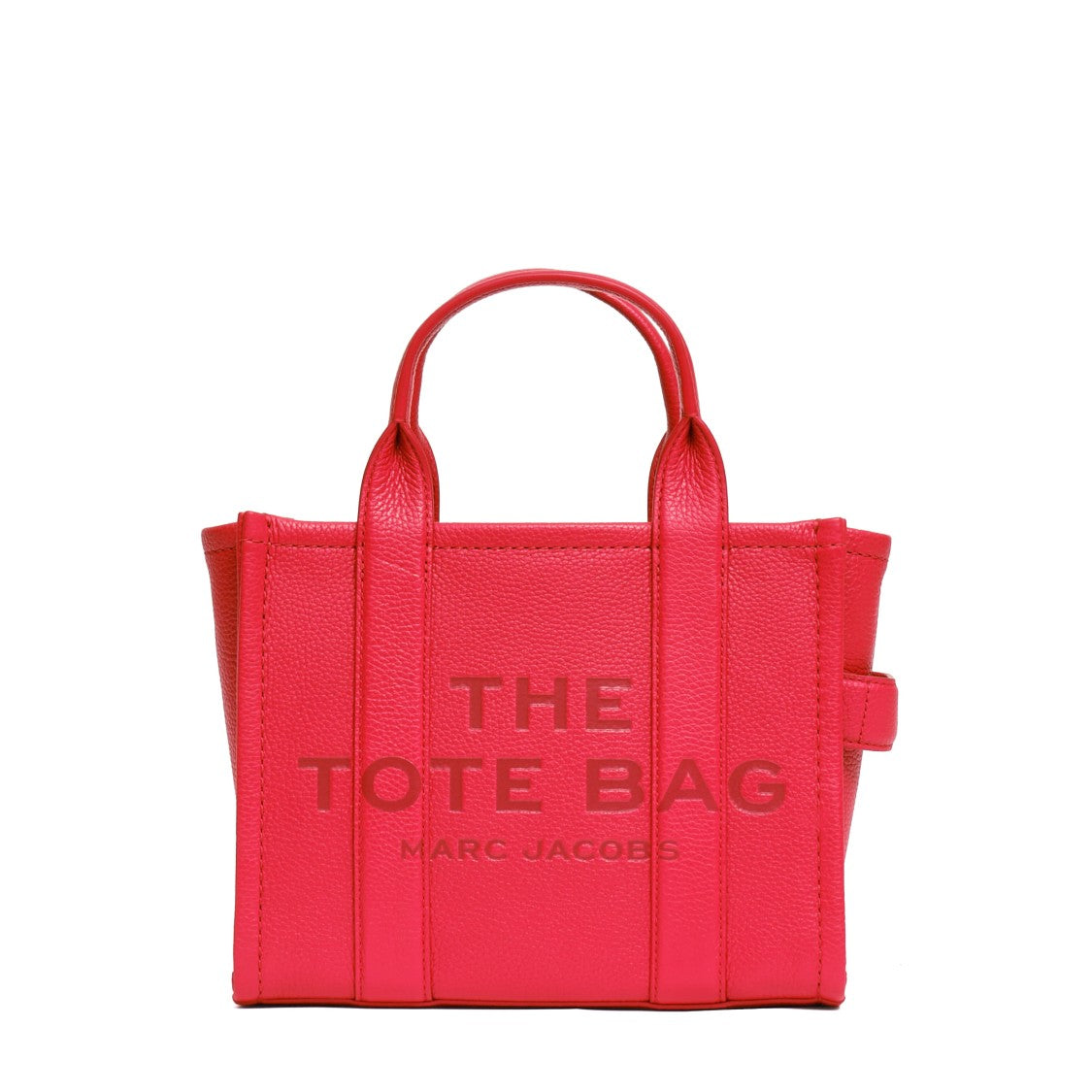 Marc Jacobs Structured Red Full-Grain Leather Small Tote Bag