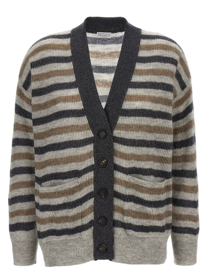 Brunello Cucinelli Lurex Wool Cardigan
