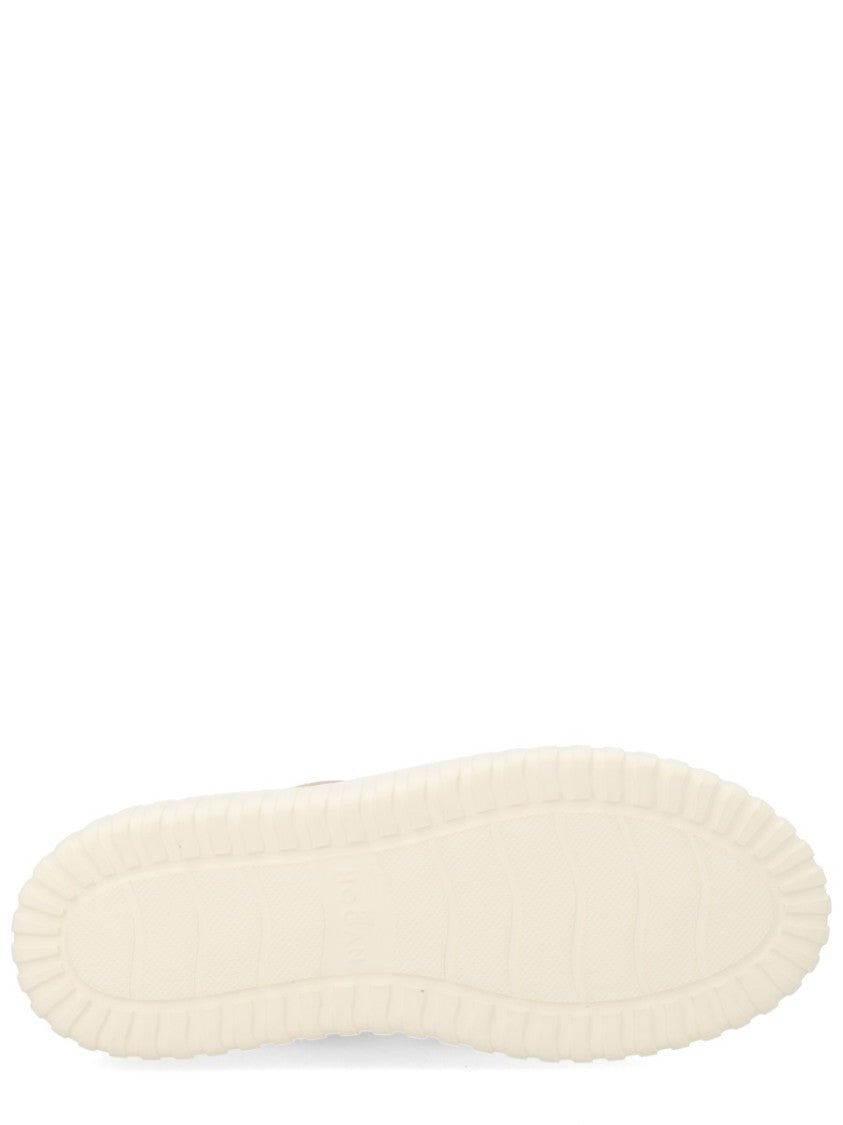 Hogan White H-Stripes Suede Panel Sneakers