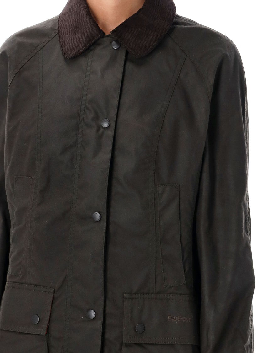 Barbour Beadnell Waxed Cotton Heritage Jacket With Velvet Collar