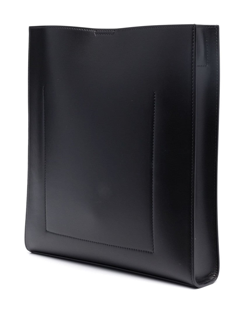 Jil Sander Black Tracolla Rectangular Leather Bag