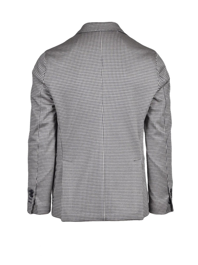 Bharnaba Blue Unlined Polyester-Blend Round Jacket