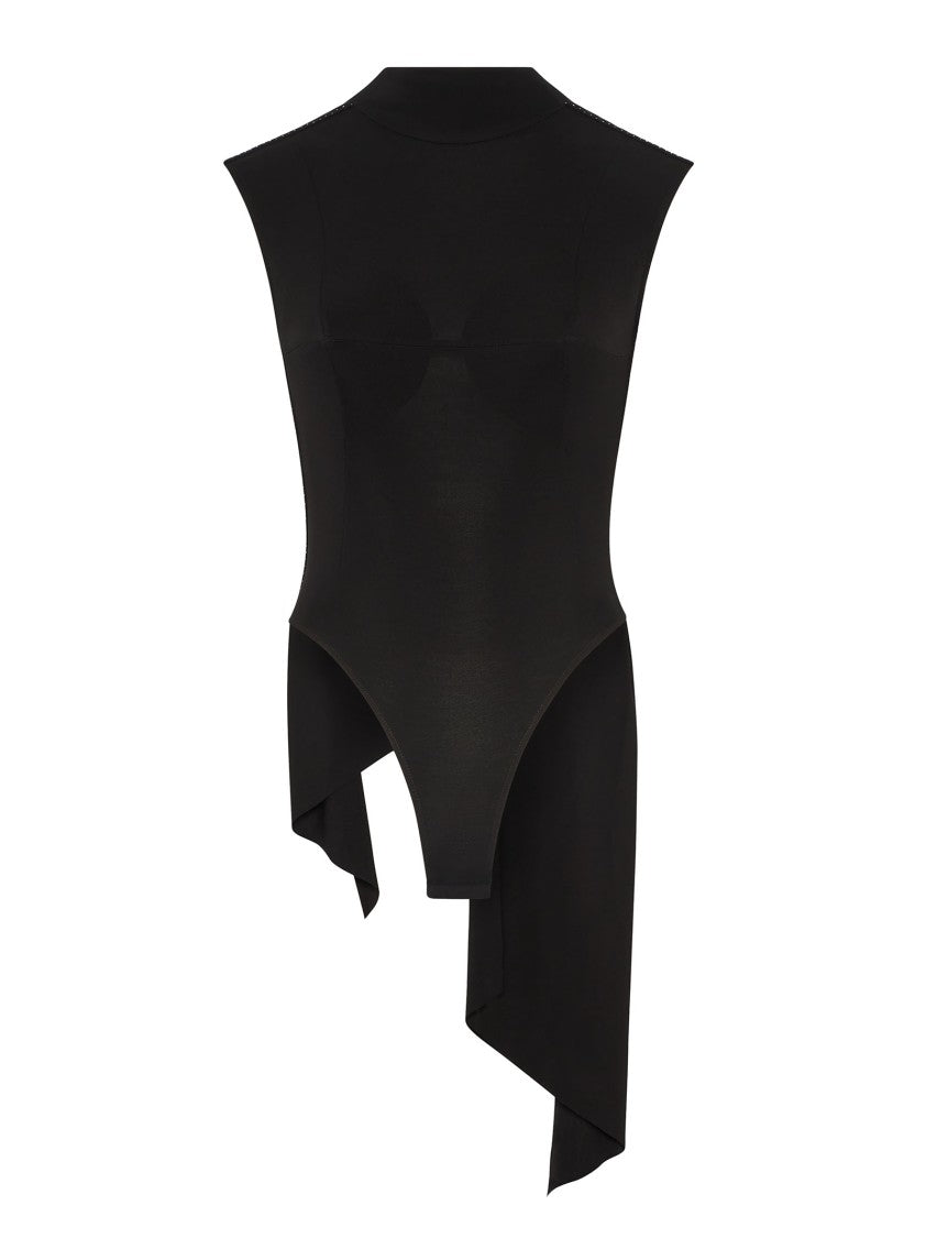 Jean Paul Gaultier Bodysuit With Asymmetrical Draped Back Design