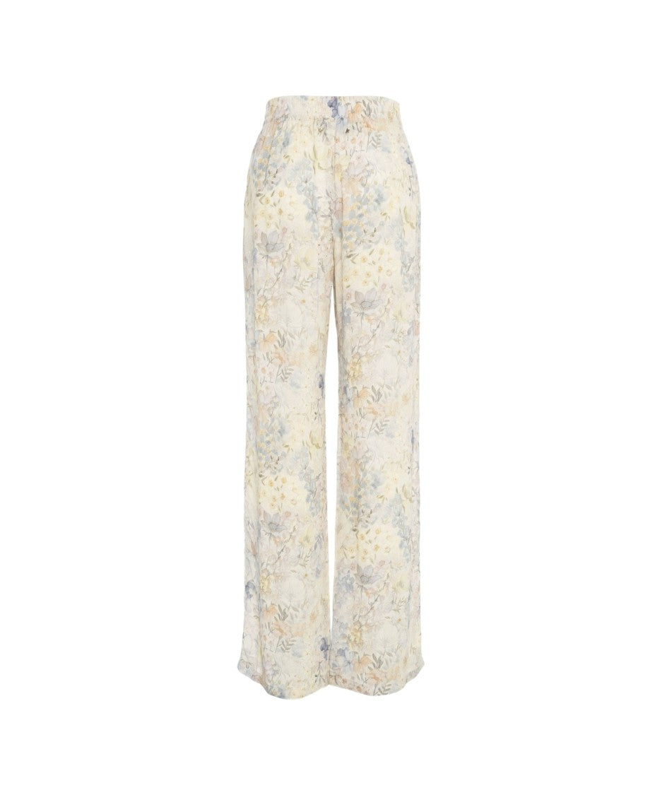 Golden Goose Wide-Legged Pants With Floral Print