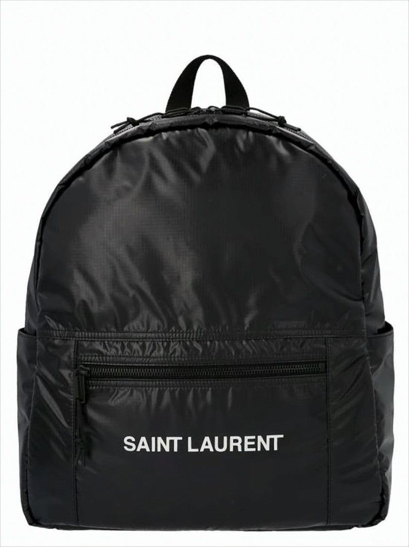Saint Laurent Nylon Backpack With Padded Straps And Logo Detail