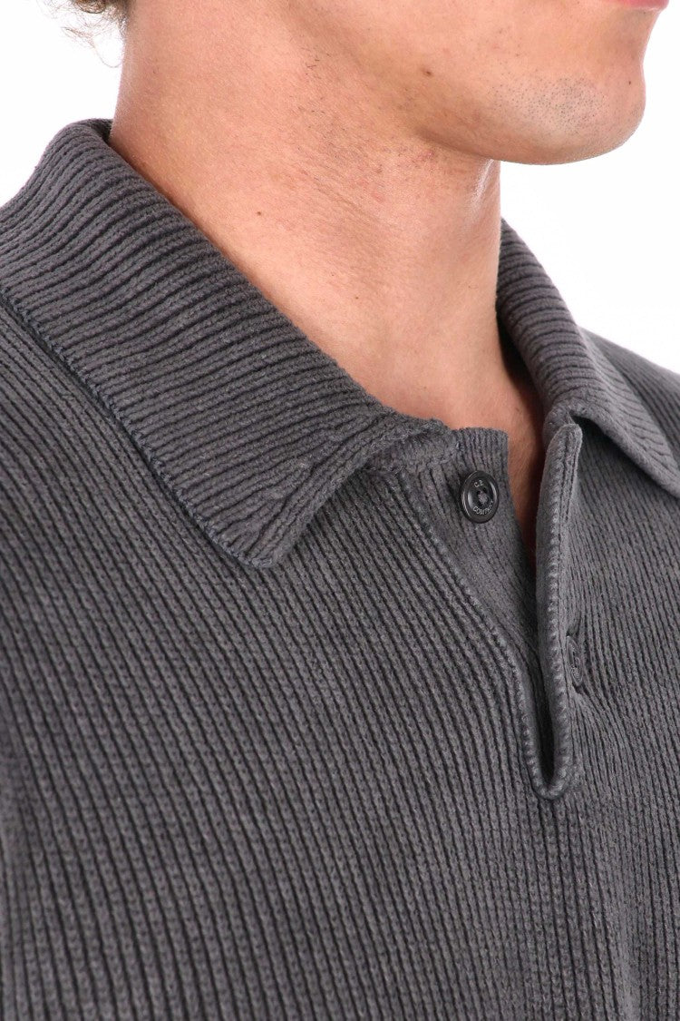 C.P. Company Velour Cotton Polo-Sweatshirt
