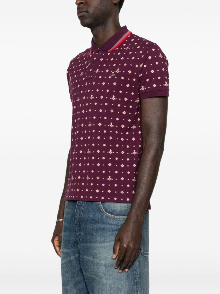 Vivienne Westwood Purple Contrast Collar Tailored Fit Polo