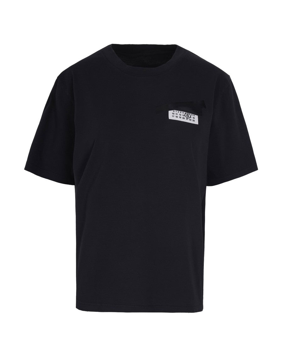 Mm6 By Maison Margiela Black Logo T-Shirt