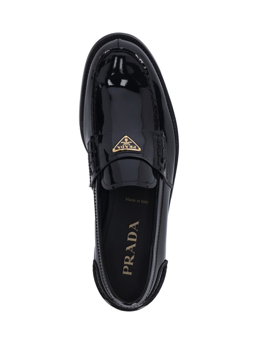 Prada Logo Loafers – Black