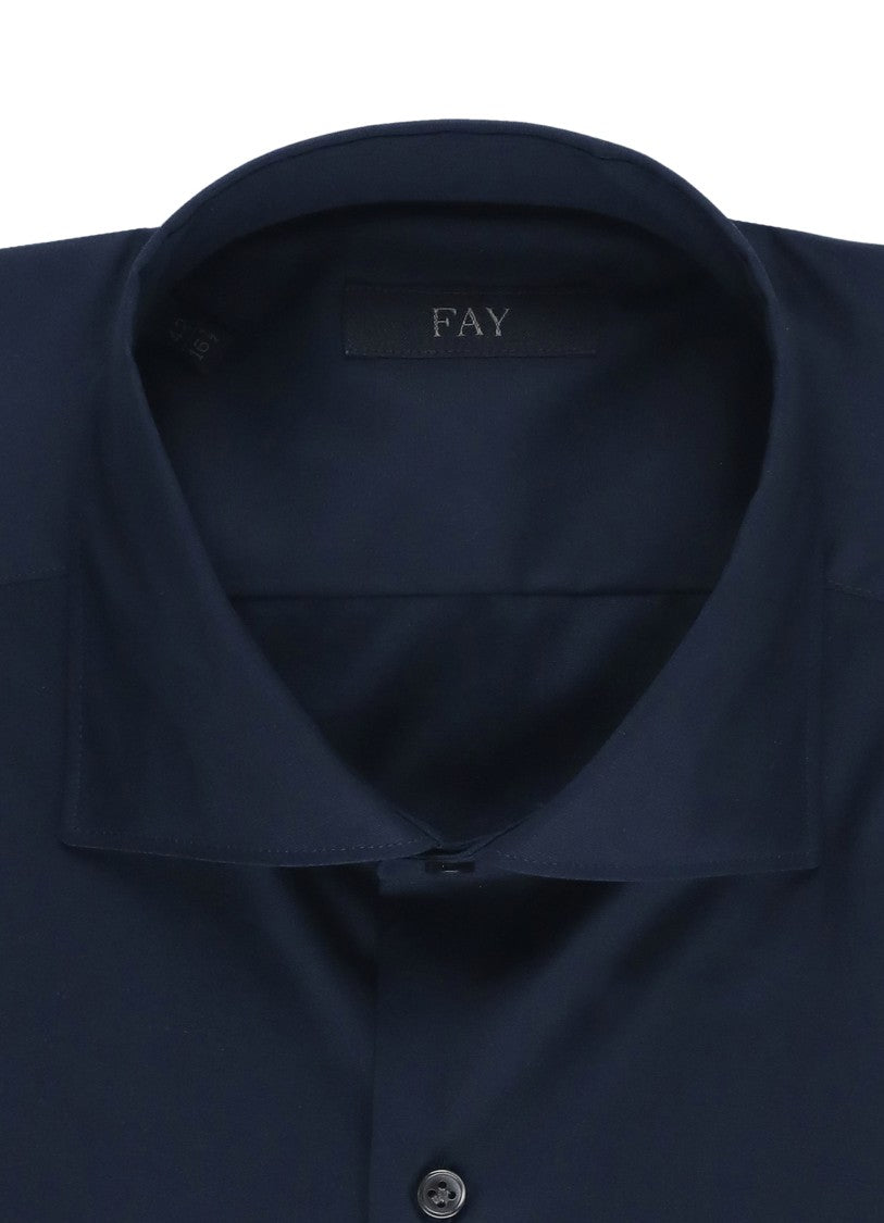 Fay Blue Cotton Casual Shirt